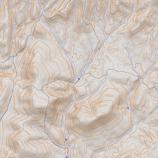 OpenTopoMap map of Winter Cabin Spring, AZ