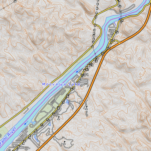 OpenTopoMap map of Eagle Wash, AZ