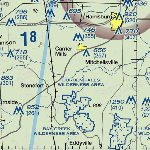 FAA VFR chart of Pond Creek, IL