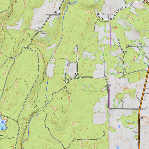 OpenTopoMap map of Red Mine, IL