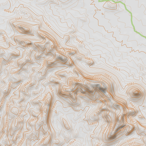 OpenTopoMap map of Eagletail Mountains, AZ