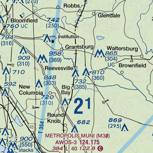 FAA VFR chart of Sugar Creek, IL
