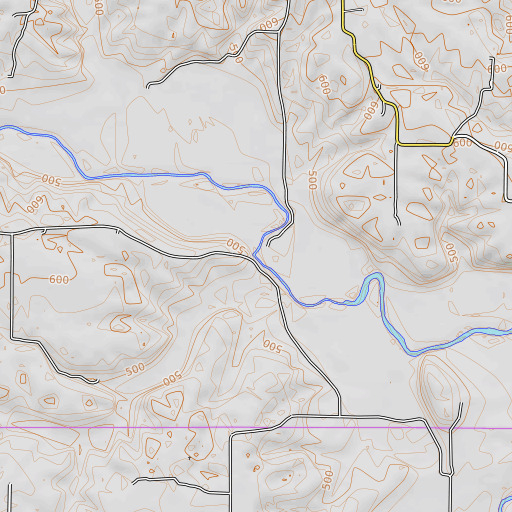 OpenTopoMap map of Varder Bridge, IL