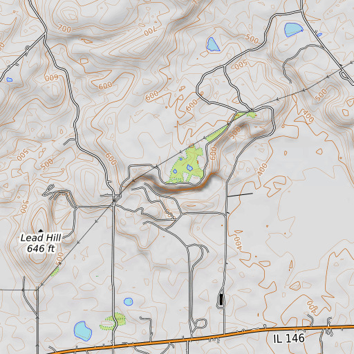 OpenTopoMap map of Victory Mine, IL