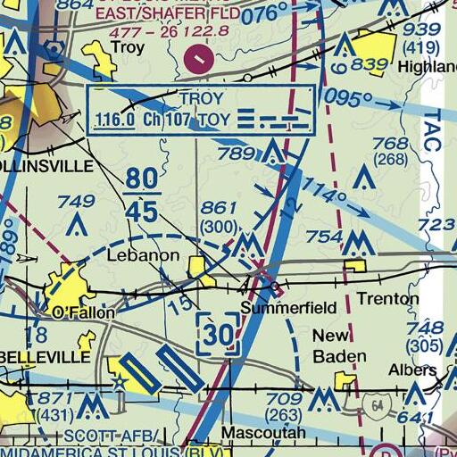 FAA VFR chart of Emerald Mound, IL