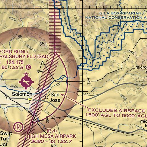 FAA VFR chart of Earven Flat, AZ