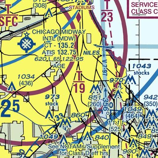 FAA VFR chart of Robichaux Park, IL