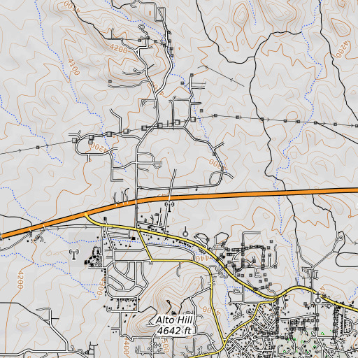 OpenTopoMap map of Triangle L Ranch, AZ