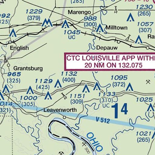 FAA VFR chart of Bailey Creek, IN