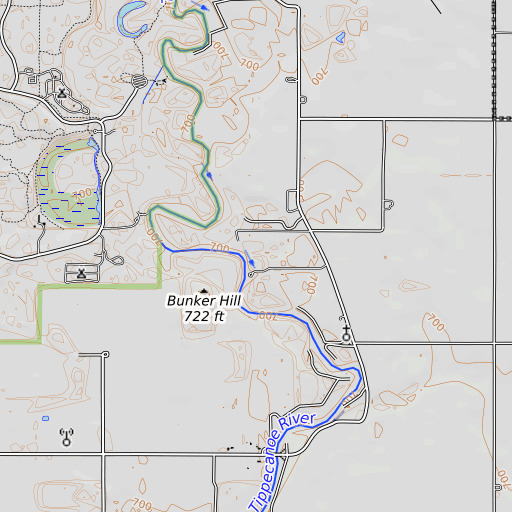 OpenTopoMap map of Beason Park, IN