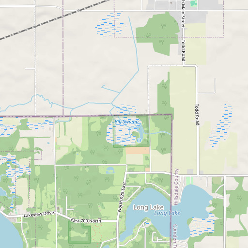 OpenStreetMap map of Big Swamp, IN