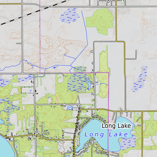 OpenTopoMap map of Big Swamp, IN