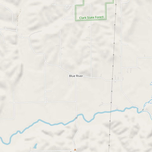 OpenStreetMap map of Blue River, IN