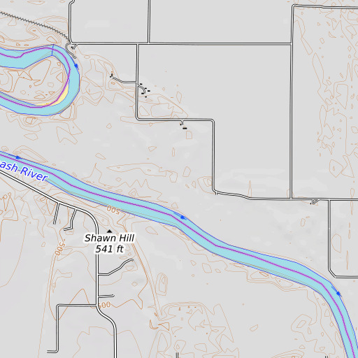 OpenTopoMap map of Buzzard Pond, IN