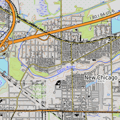 OpenTopoMap map of Columbus School, IN
