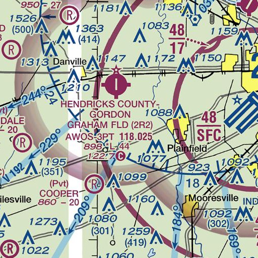 FAA VFR chart of Cosner Branch, IN