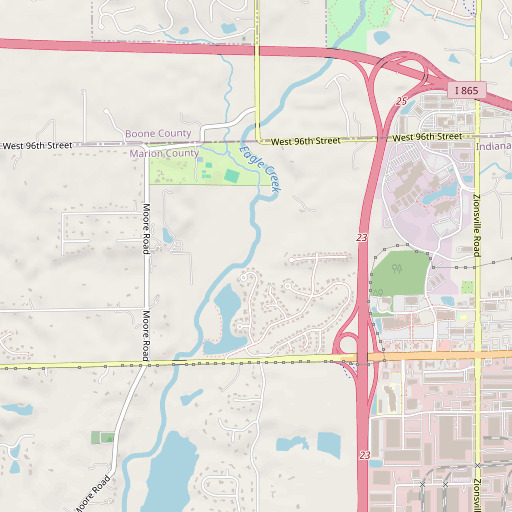 OpenStreetMap map of Cotton Creek, IN