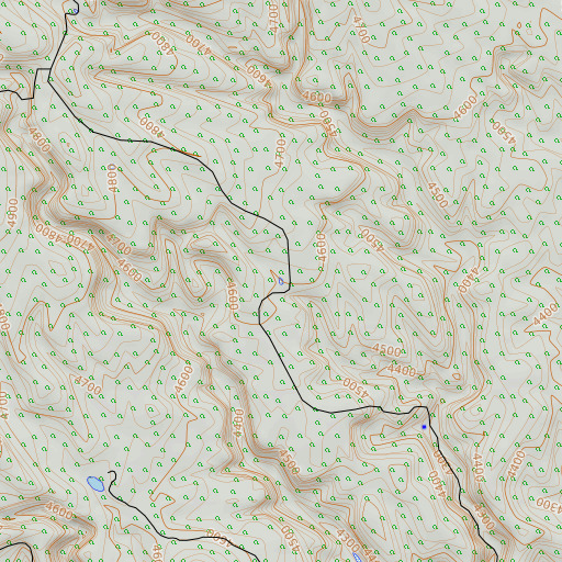 OpenTopoMap map of Easter Tank, AZ