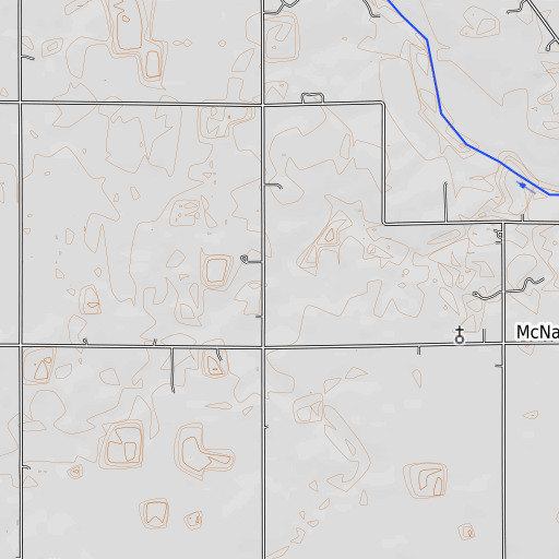 OpenTopoMap map of David Drain, IN