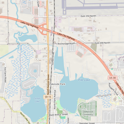 OpenStreetMap map of Deeds Creek, IN