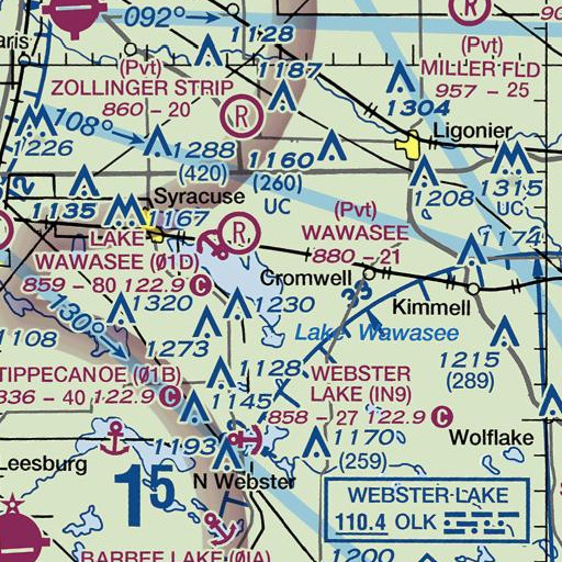 FAA VFR chart of Dillon Creek, IN