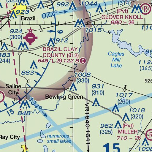 FAA VFR chart of Drake Hill, IN