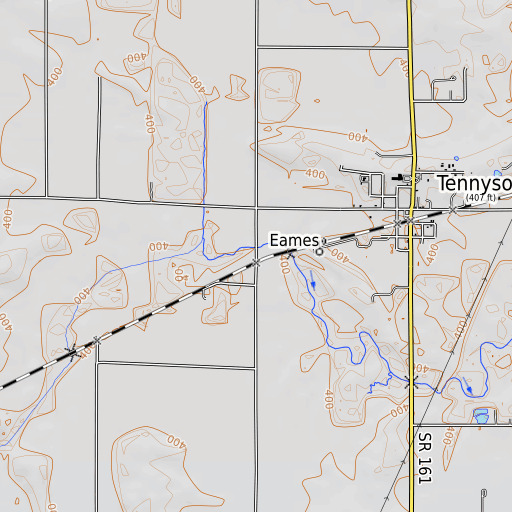 OpenTopoMap map of Eames, IN