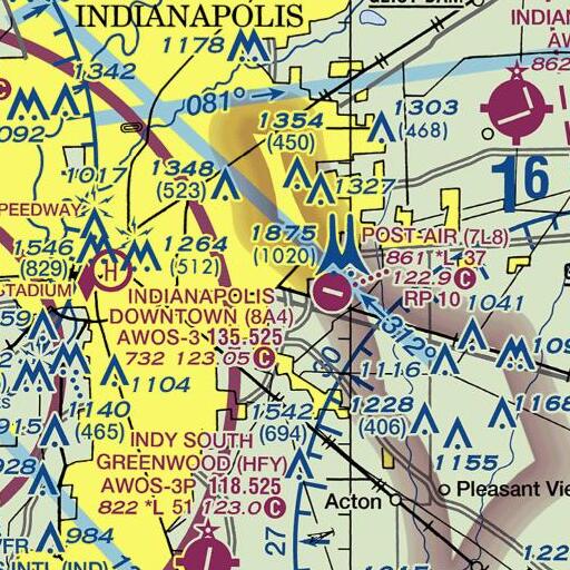 FAA VFR chart of Fisher Branch, IN