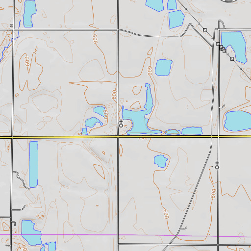 OpenTopoMap map of Fletcher Chapel, IN