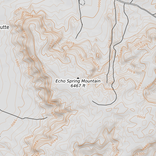OpenTopoMap map of Echo Spring Mountain, AZ