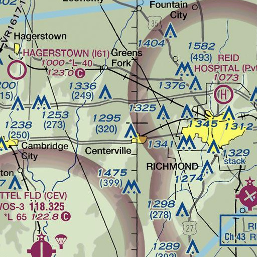 FAA VFR chart of Free Run, IN
