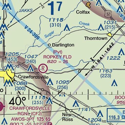 FAA VFR chart of Gray Ditch, IN