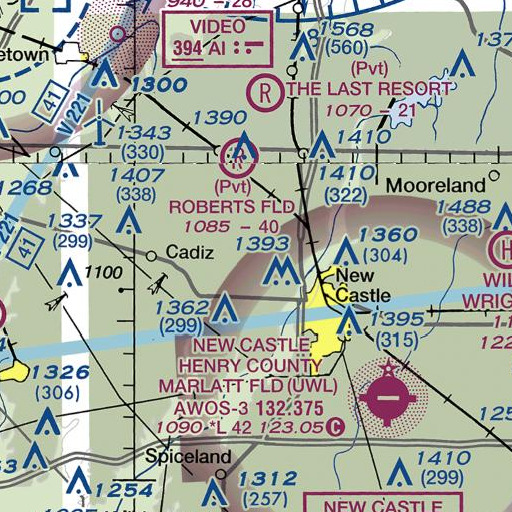 FAA VFR chart of Grove Run, IN