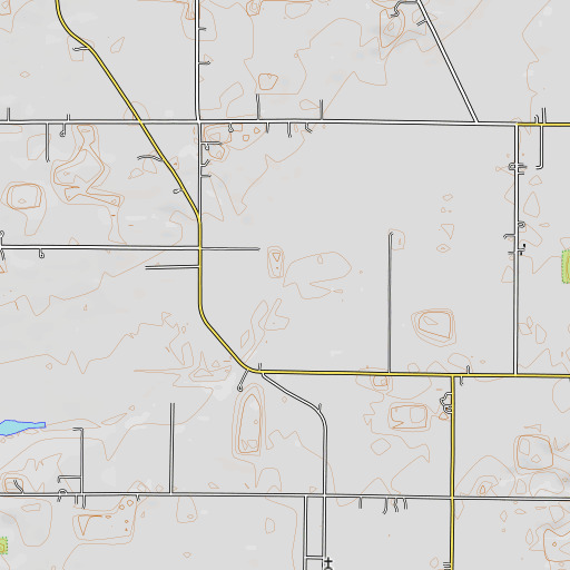 OpenTopoMap map of Grove Run, IN