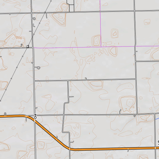 OpenTopoMap map of Haskin Run, IN