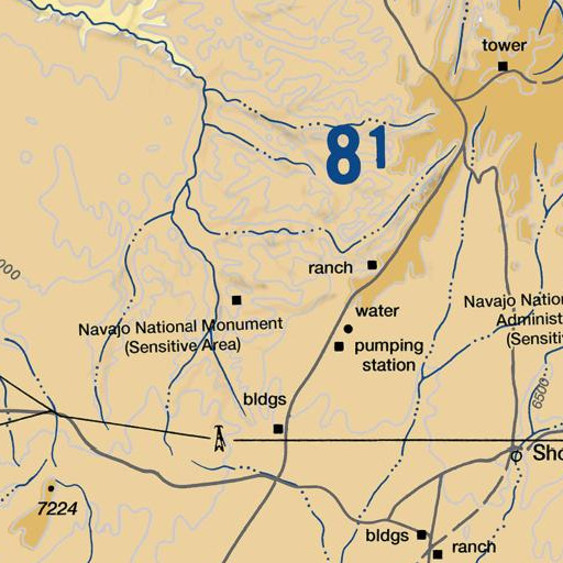 FAA VFR chart of Eggshell Arch, AZ
