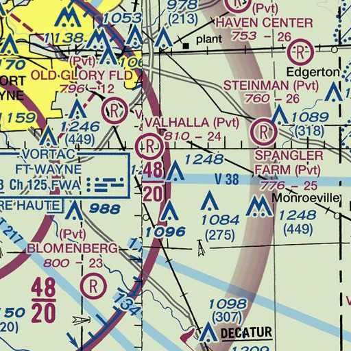 FAA VFR chart of Hoffman Lepper Ditch, IN