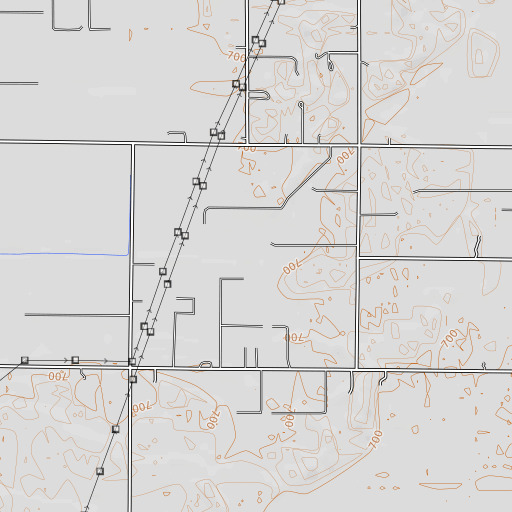 OpenTopoMap map of Hunter Branch, IN