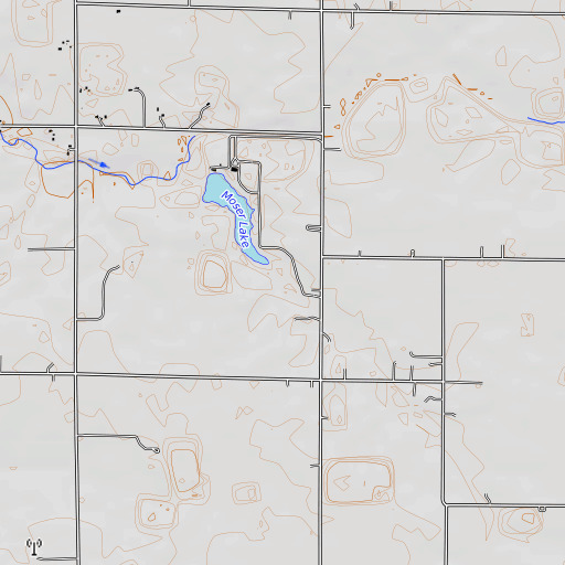 OpenTopoMap map of Hunter Drain, IN