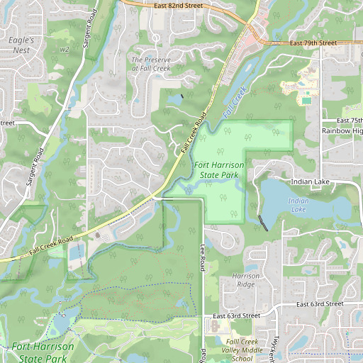 OpenStreetMap map of Indian Creek, IN