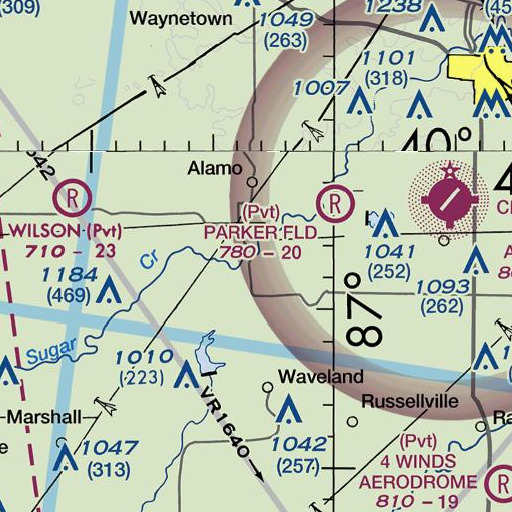 FAA VFR chart of Indian Creek, IN