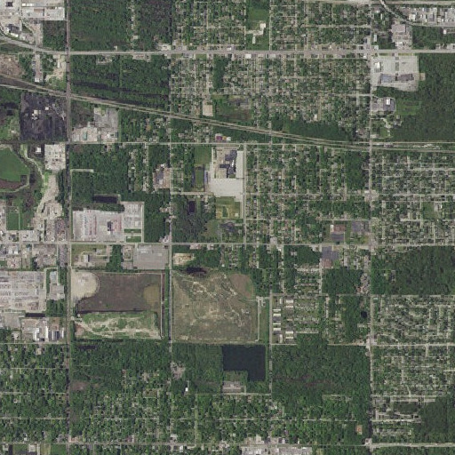 Aerial imagery of Ivanhoe Elementary School, IN