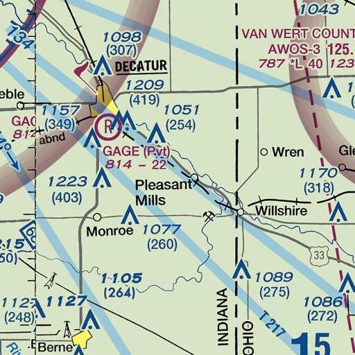 FAA VFR chart of Martz Creek, IN
