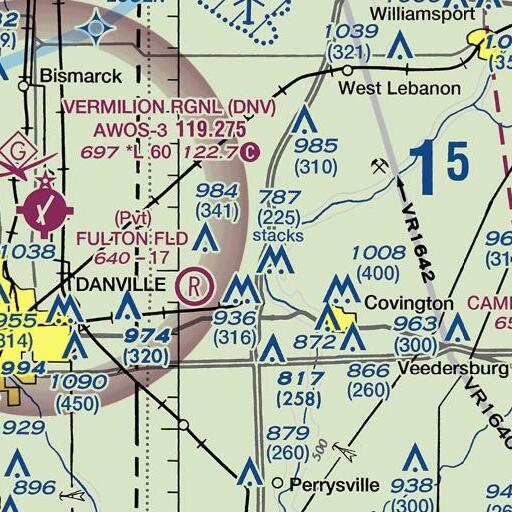 FAA VFR chart of Kitchen Creek, IN