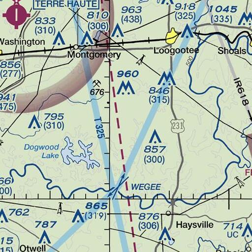 FAA VFR chart of Knob Hill, IN