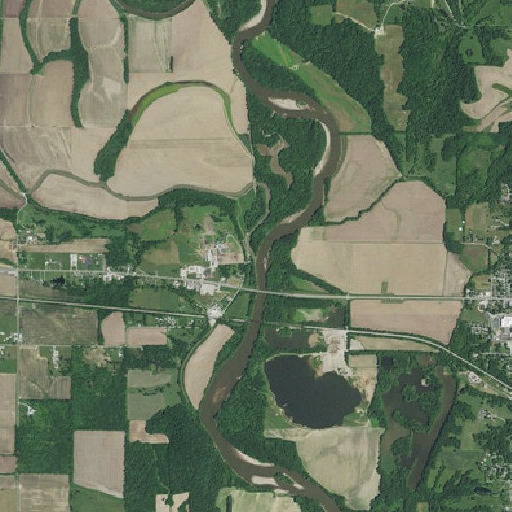 Aerial imagery of Lattas Creek, IN