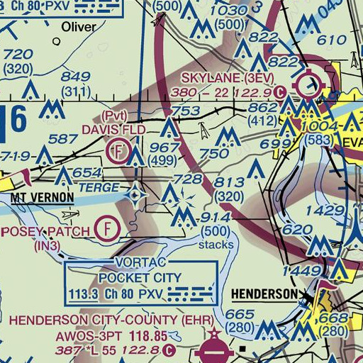 FAA VFR chart of Lawrence School, IN