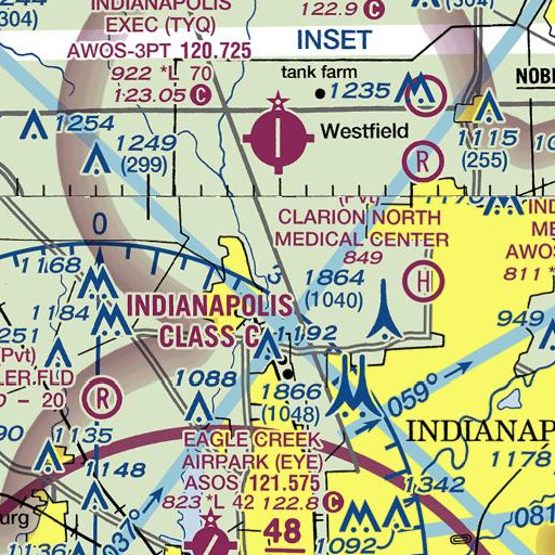 FAA VFR chart of Lost Run, IN