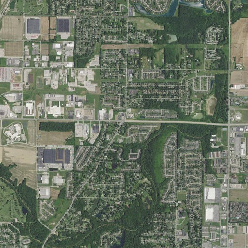 Aerial imagery of Lynch School, IN