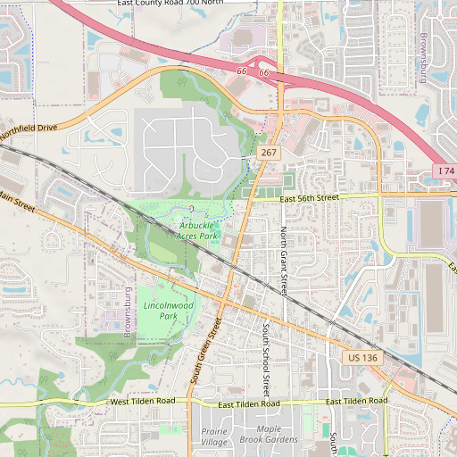 OpenStreetMap map of Saint Malachy School, IN
